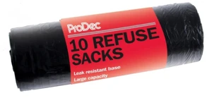 ProDec Black Poly Refuse Sacks (Pack of 10)